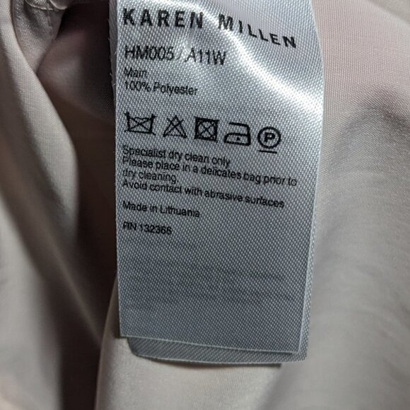 KAREN Millen | Satin Utility Shirt in Blush Pink - Picture 7 of 7